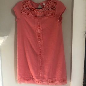 Short salmon dress